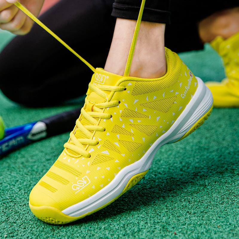 Absorção de choque do casal anti-skid resistente ao desgaste moda ao ar livre sapatos de badminton sapatos de vôlei treinamento sapatos esportivos