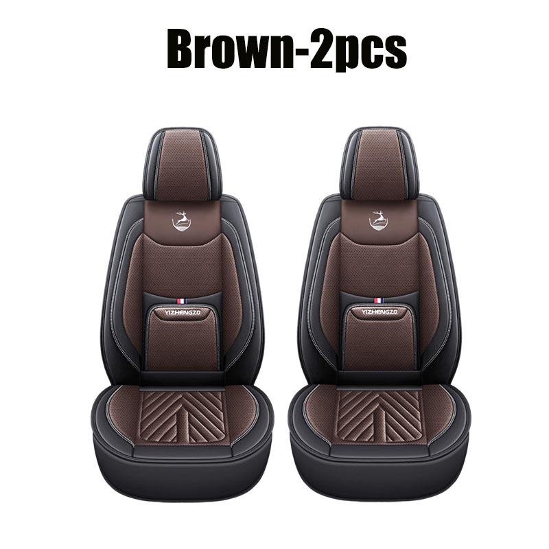 2PCS Luxury Full-Cover Car Seat Covers for Front Seats, Premium Perforated PU Leather, Universal Fit for Most Vehicles
