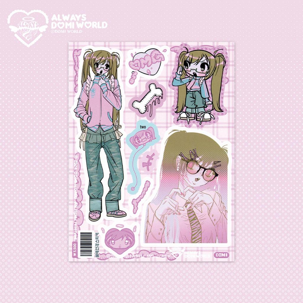 Guka Spicy Girl Stickers: 25 Domi Maid Characters for Phone & DIY Decor, Journal Gifts