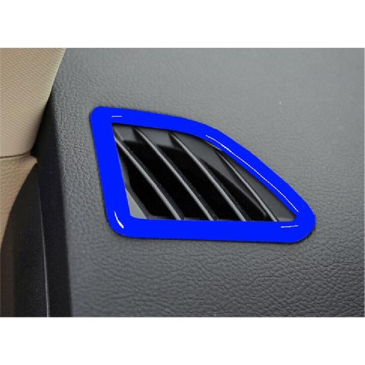 Car Dashboard L&R Air Outlet Vent Cover 2X For Ford Edge 2015- Bright Blue