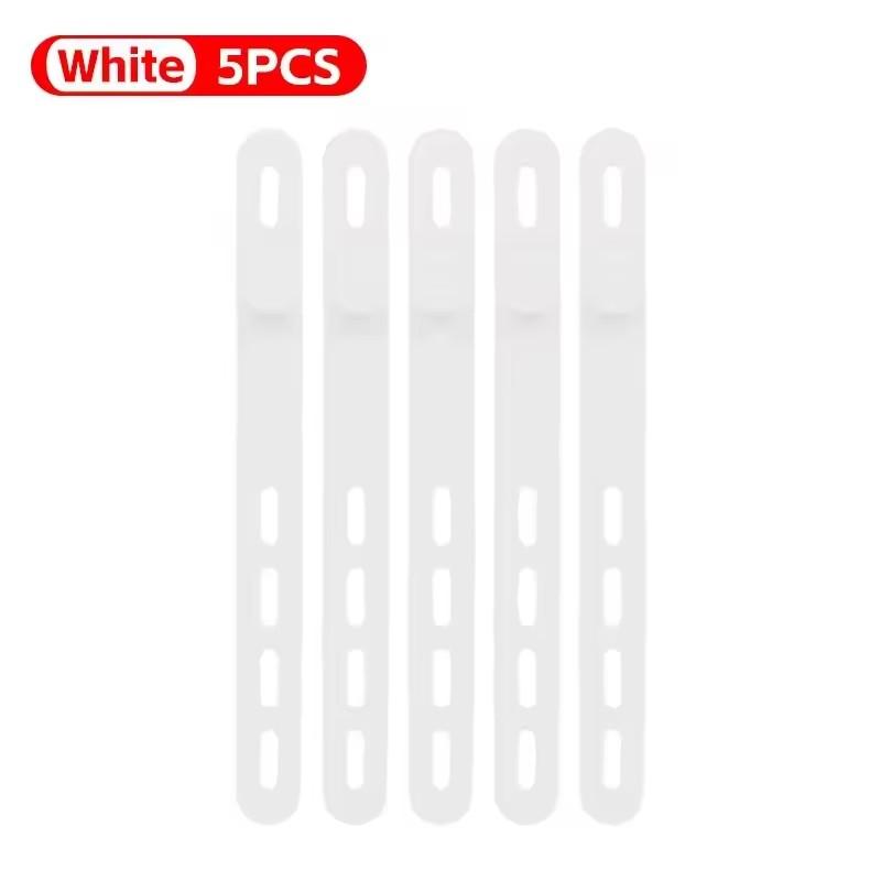 Cable Organizer Reusable Silicone Cable Ties Desk Winder Wire Management Clips for Earphone USB Cord Mouse Home Office Travel