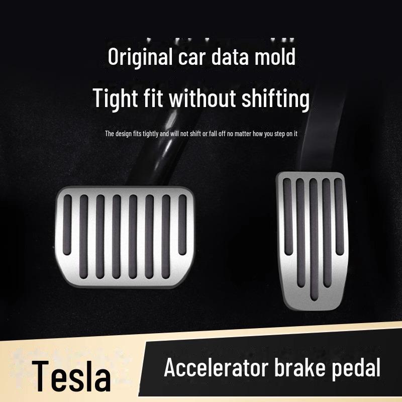 Pedalskydd i aluminiumlegering för Tesla Model 3/Y - Interiörskydd & Modifieringstillbehör