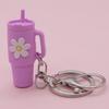 Popular Soft Rubber Stanley Cup Pendant Keychain - Creative Milk Tea Cup Keyring Available