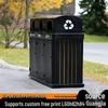 Large Stainless Steel Outdoor Sorting Trash Can for Parks and Commercial Spaces