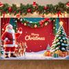 Xmas Party Banner Santa Claus Design Xmas Banner Festive Banner Reindeer Image For New Year Decor Christmas Party Family Party