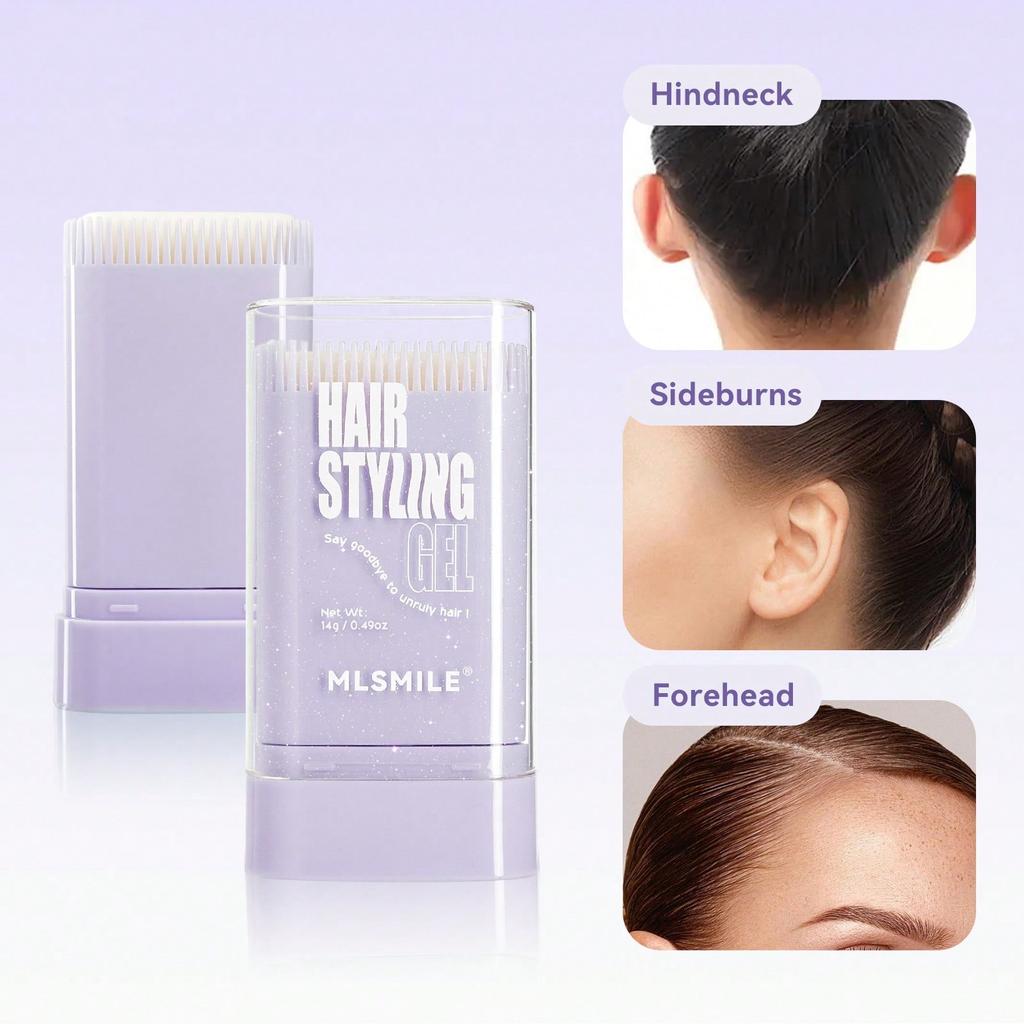 1PC14g Hair Wax Stick, Hair Styling Cream, Comes With Comb Teeth, Long-Lasting Shaping, Improves Fri