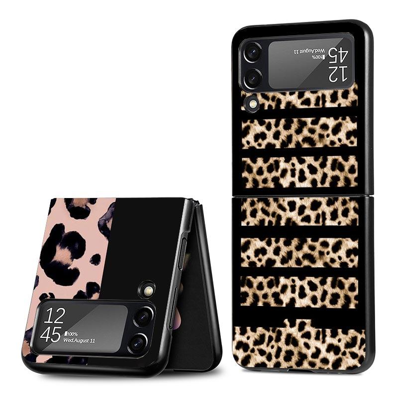 Leopard Print Z Flip 7 Phnoe Case For Samsung Z Flip 6 5 4 3 5G Galaxy ZFlip7 ZFlip4 ZFlip5 ZFlip6 ZFlip3 Phone Cover 4 Z Flip 7