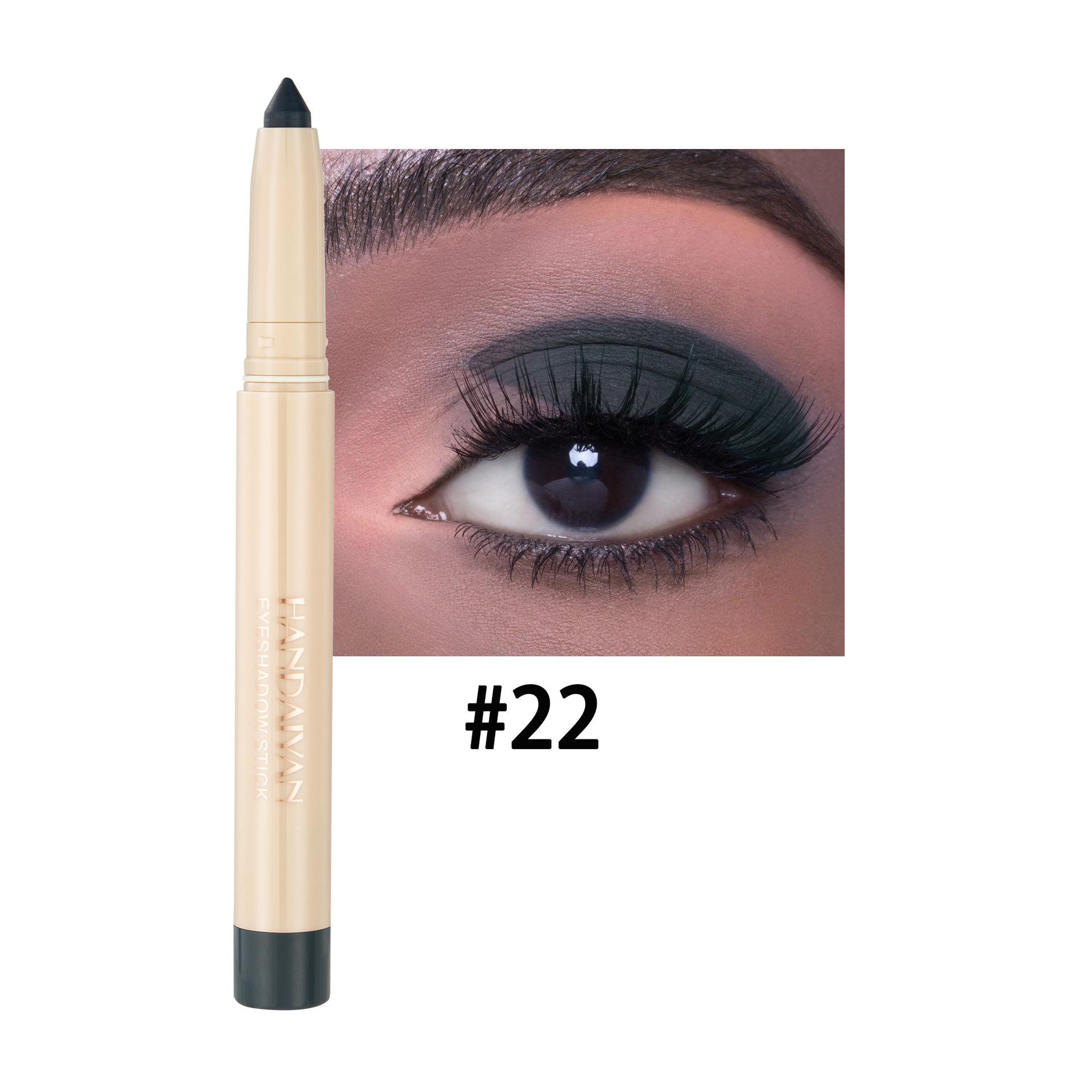 

Ручки для теней для век HANDAIYAN «Лежащий шелкопряд» Двухцелевая резка, которую можно разрезать палочкой для теней для век 22