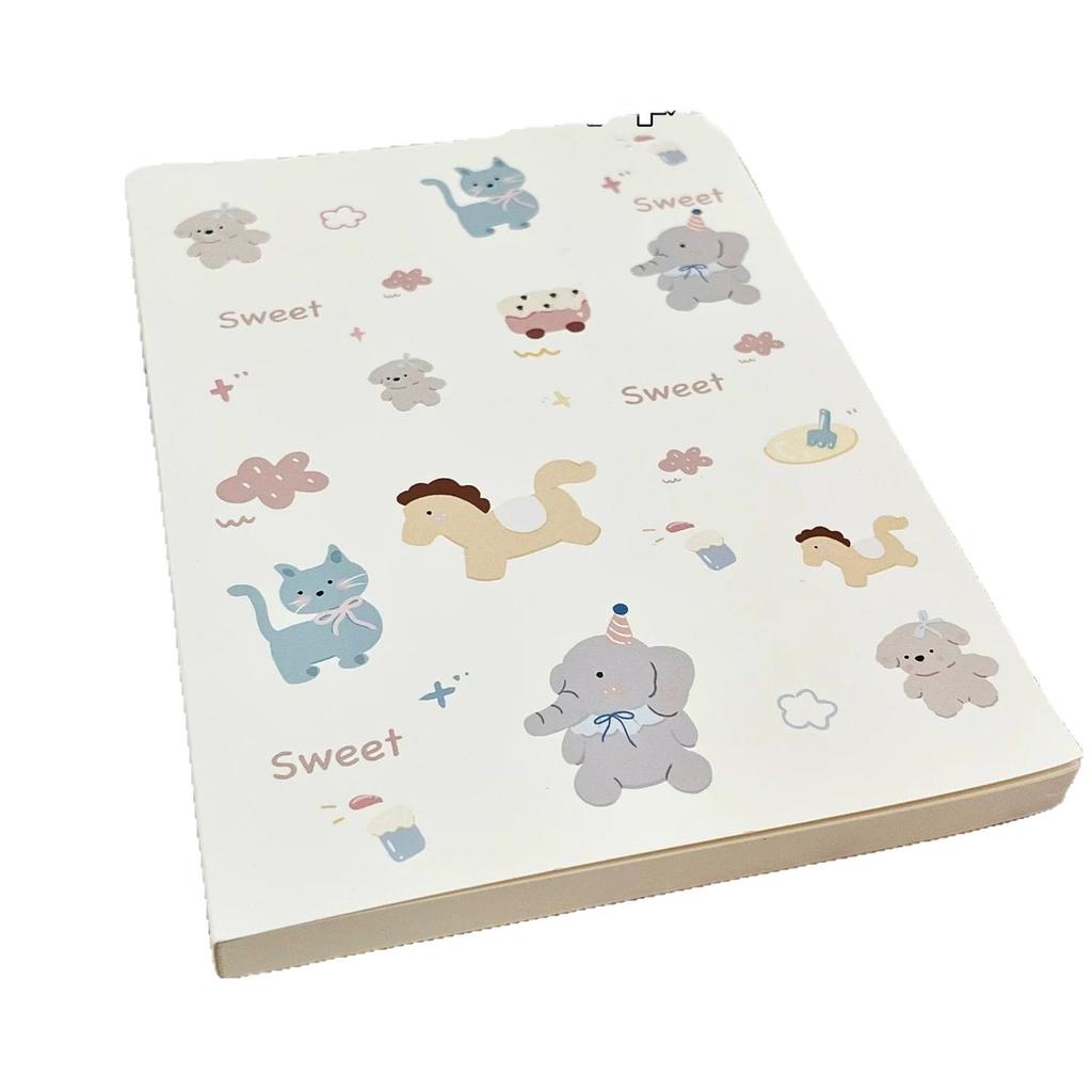 A5 Blank Book, Simple Animal High-value Milk Huhu Cute Notepad, Student Thickened Painting Notebook