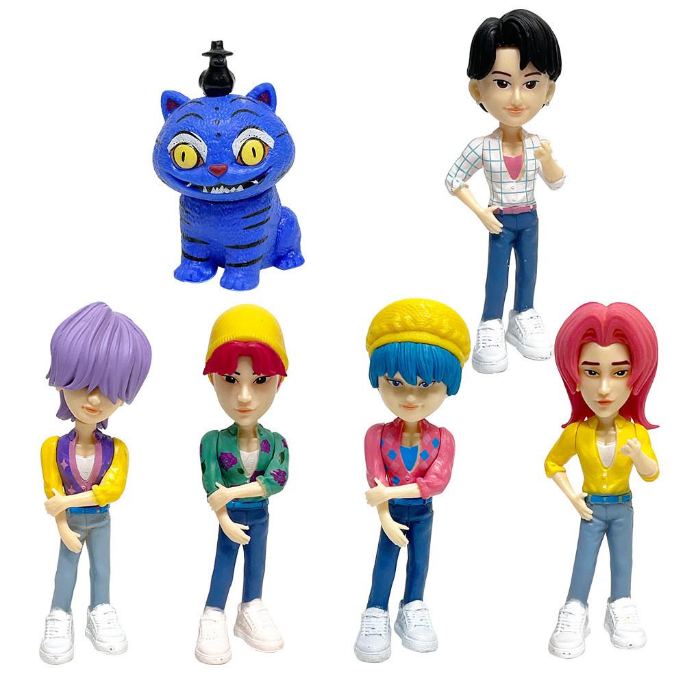 Kpop Demon Hunters Pvc Figurine Collection Set, Perfect Ornament For Fans And Collectors Home Office Decor