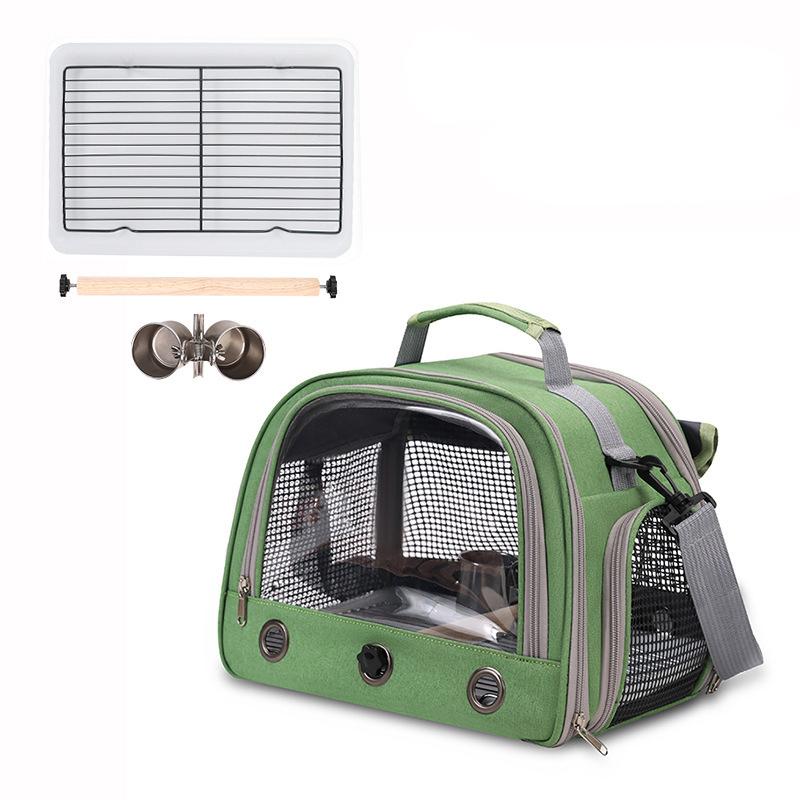Sac de Transport pour Oiseaux d'Animaux de Compagnie Extérieur Portable Une Épaule Respirant Cage à Oiseaux Plateforme Perchoir Cage à Perroquet Fournitures pour Oiseaux Pour Perruche