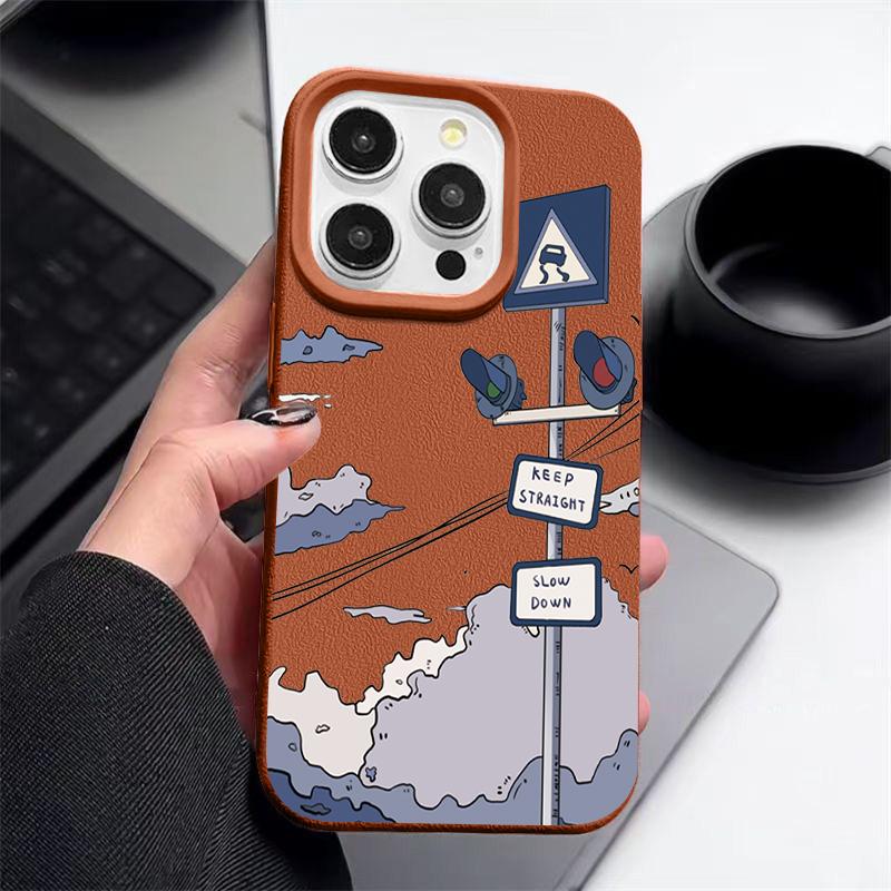 Traffic Light Case For iPhone 16 Pro Max 15 14 13 12 11 Shockproof Slim Soft Silicone Case Cover