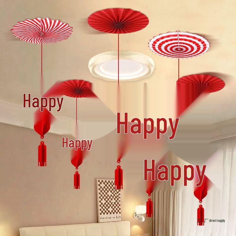 Double Happiness Flower Ornaments for Wedding Room or Ceiling Décor