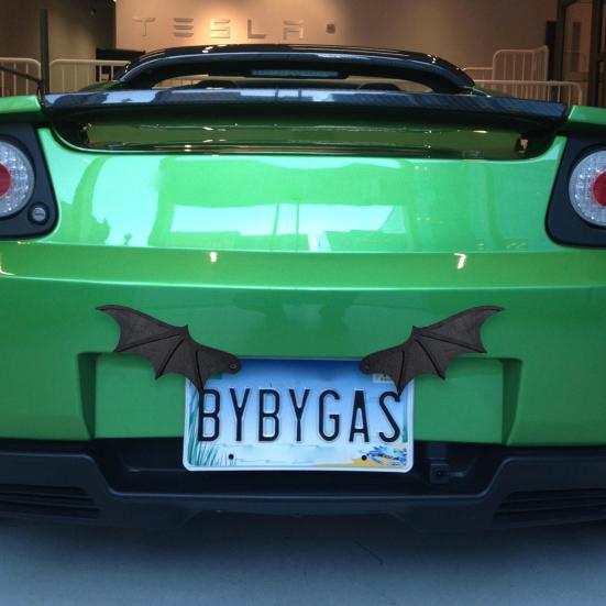 Bat Wings Wooden License Plate Accessory Universal Gothic Car Decor for Car License Plate Halloween Wall Party Decor