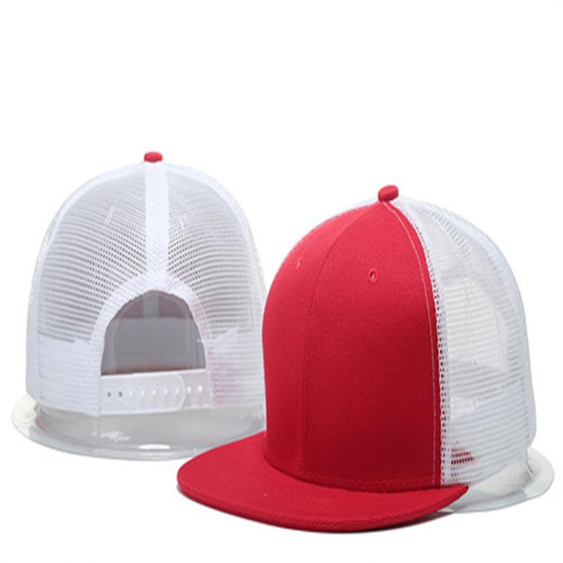 Neue Sommer Hip Hop Leere Platte Hut HipHop Netz Hut Damen Flacher Rand Baseballkappe Herren