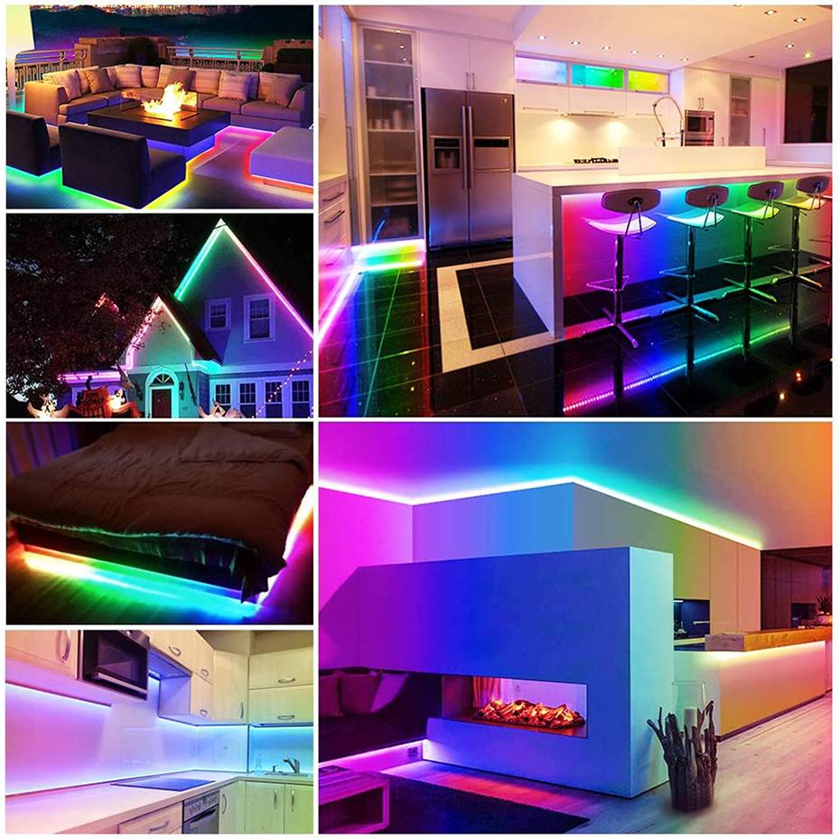 Tuya Smart RGBIC LED Neon Rope Light 10M  5M Dreamcolor WiFi/Bluetooth/Remote Control Flex Chasing Strip Tape 12V Dimmable