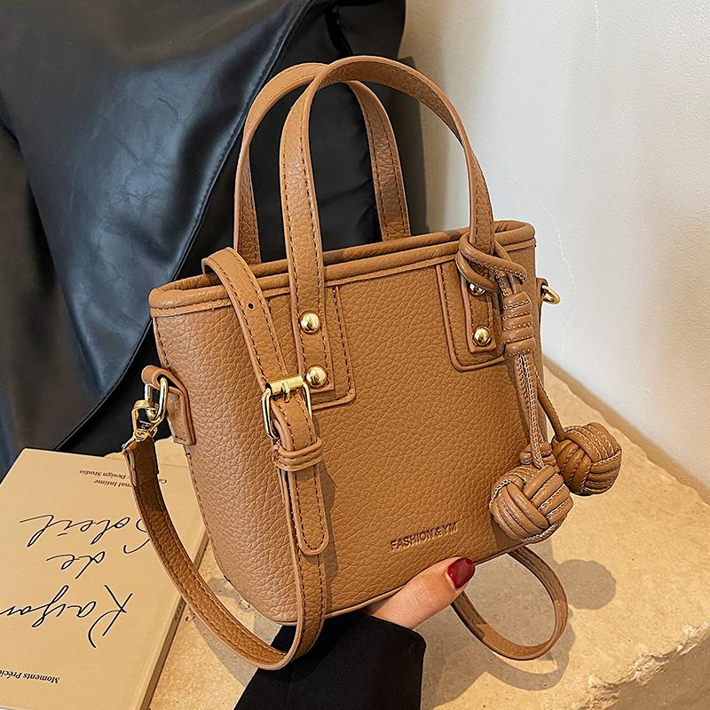 Modische vielseitige Damen Umhängetaschen Trendiges Kontrastdesign Weiche Leder Bucket Bags Damen Pendler Handtaschen