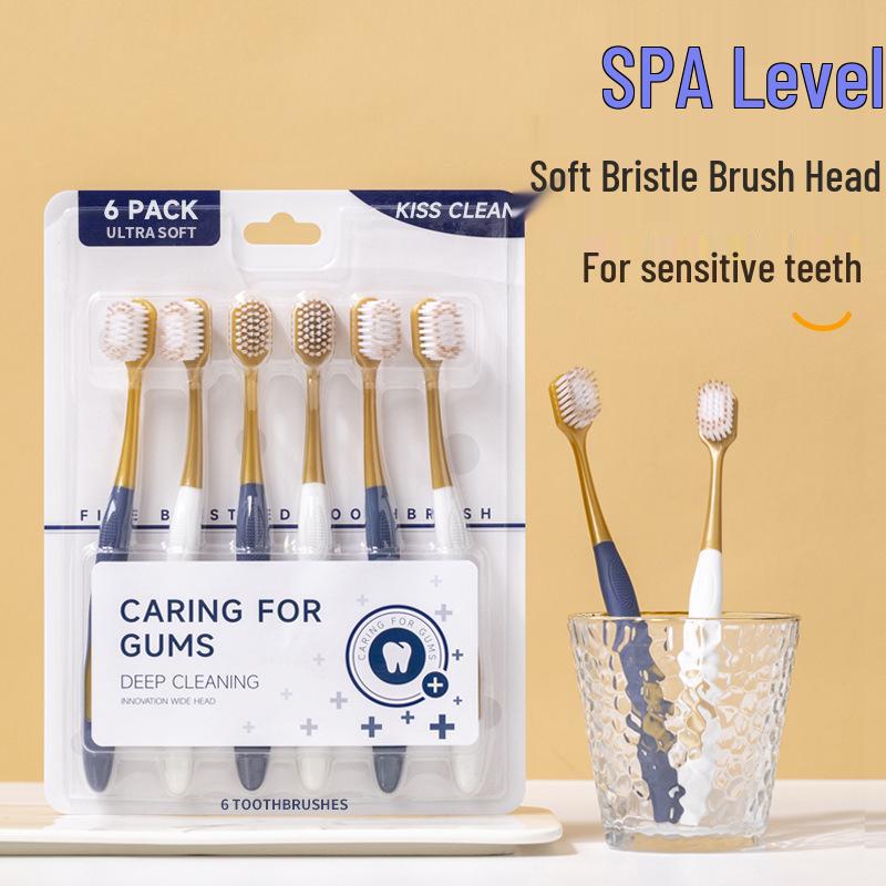 Sam's Club Adult Soft Bristle Wide Head Toothbrush 6-Pack, High Density Soft Silk