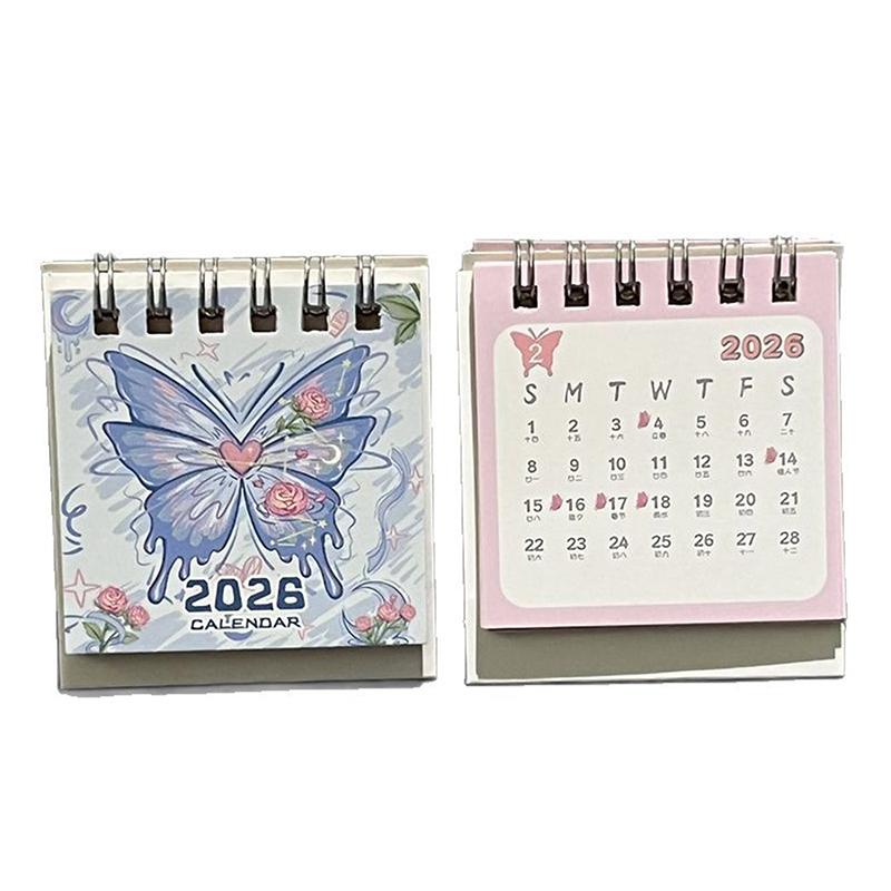 2026 Desk Calendar Yearly Monthly Daily Planner Cute Coil Calendar Yearly Schedule Organizer To Do List Home Office Supplies