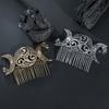 1pc of Vintage Dark Style Metal Double Moon Hair Comb Hair Accessory