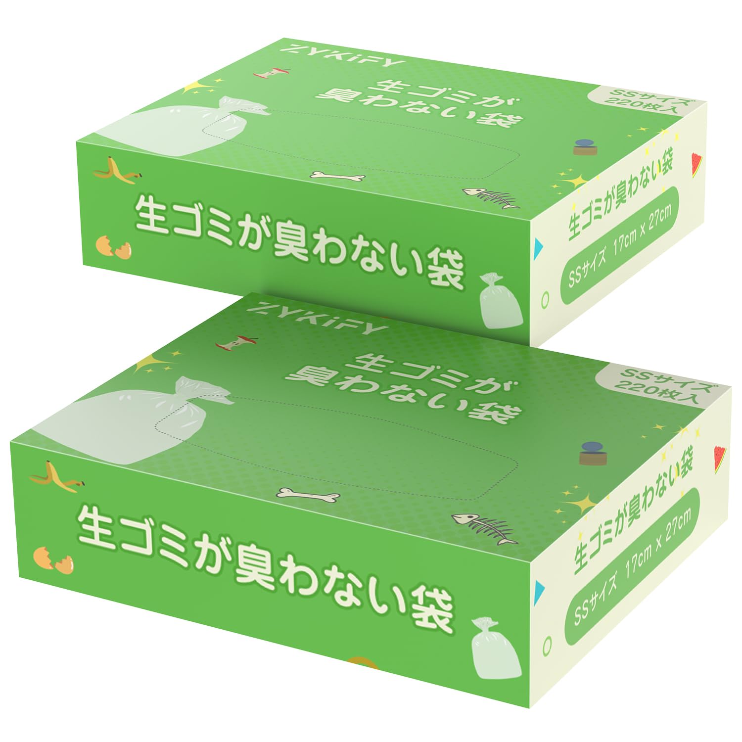 

пакеты для мусора для пищевых отходов SS 220 шт. x 2 упаковки утилизация пищевых отходов для младенцев и пластиковые дезодорирующие белые Непроницаемые для запаха отходы, размер, (440 штук), белый