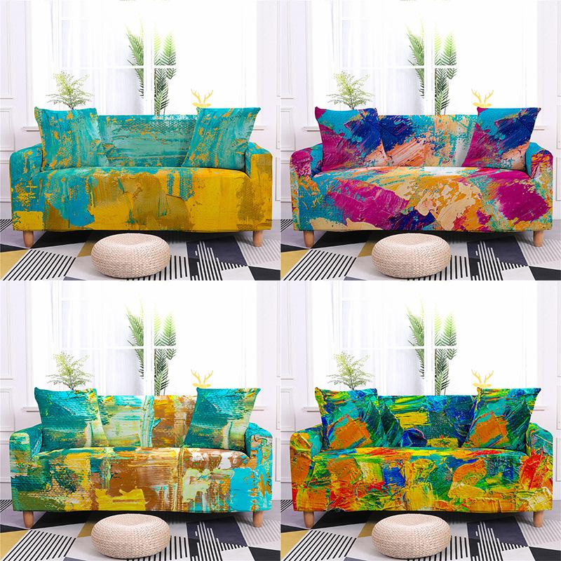 Graffiti Elements Elastik Kanepe Örtüsü Kol Dayama Kanepe Örtüsü Çıkarılabilir Öksürük Kapakları Yıkanabilir Her Şey Dahil Slipcover Yatar Kapak