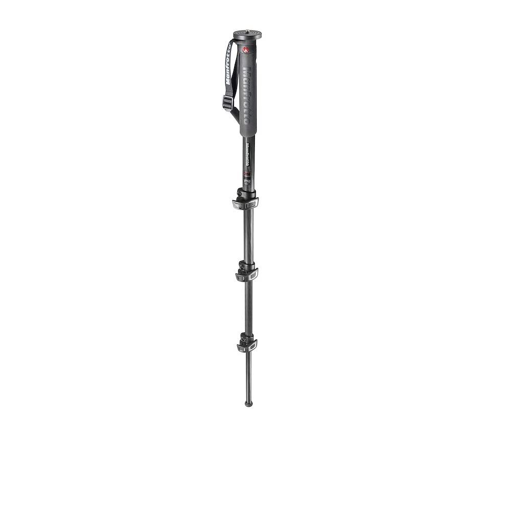 Manfrotto XPRO Carbon Fiber Black MPMXPROC4 monopod+ 4-Section Monopod, чёрный
