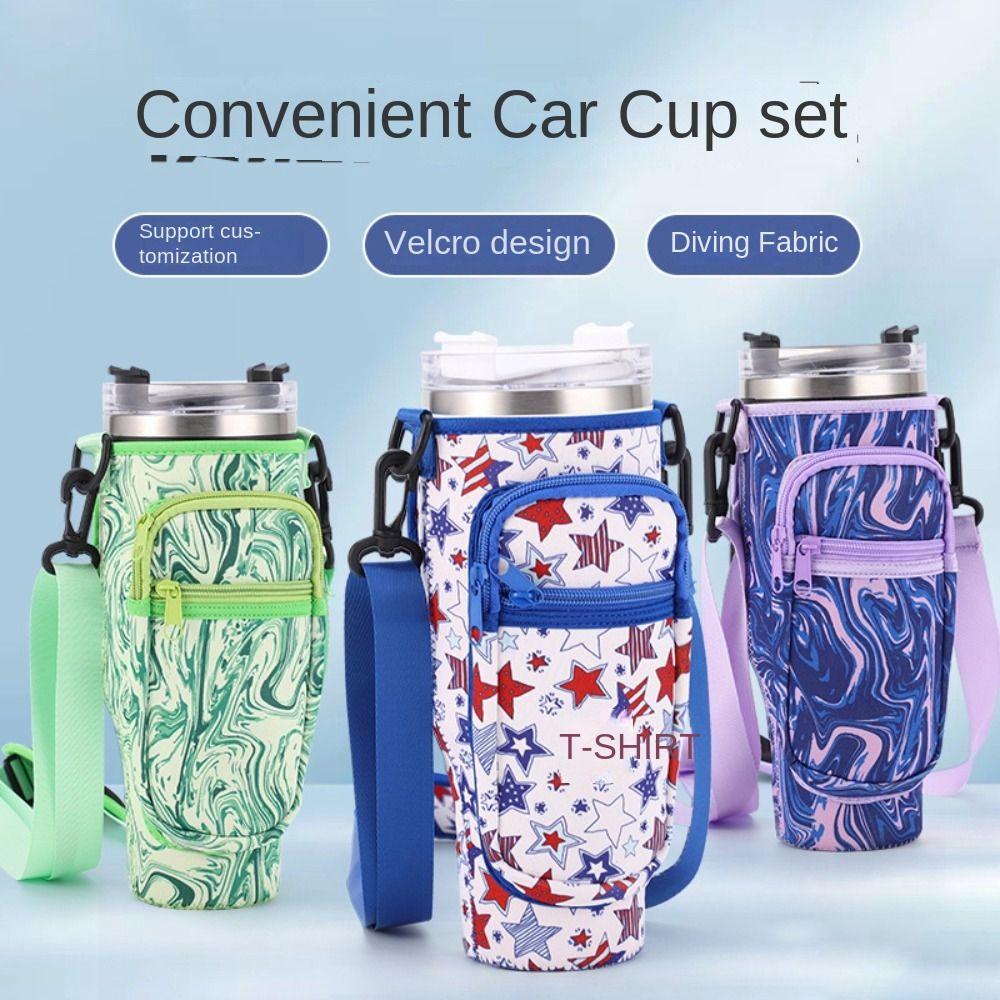 Shoulder Strap Cup Sleeve Adjustable Water Cup Bags Water Bottle Holder Pouch for Stanley 40oz Cup