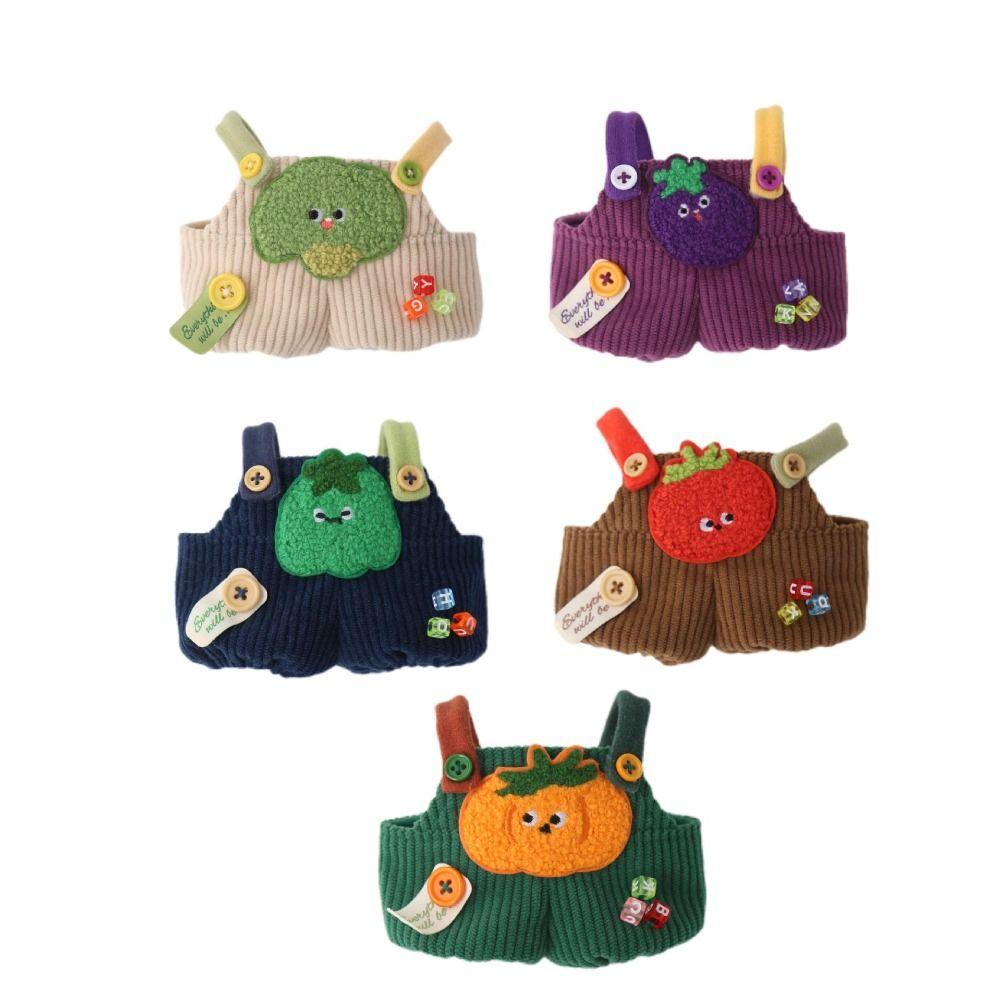 

Милый мультяшный плюшевый комбинезон в мультяшном стиле, мини-одежда, костюмы, Кукольный комбинезон, хлопковая кукла 20 см