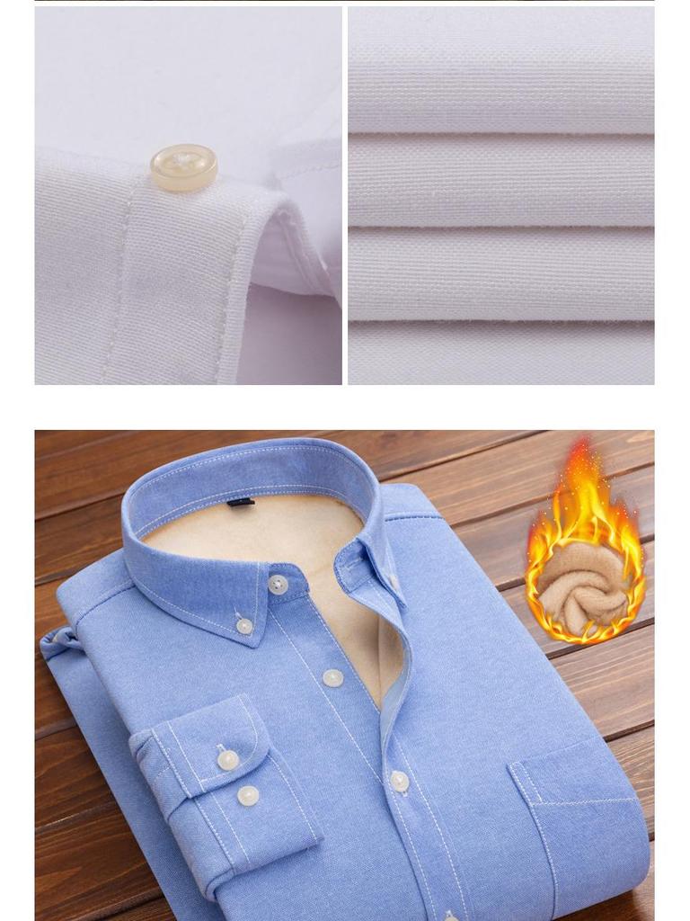 Cămașă de catifea cu mânecă lungă pentru bărbați, trend urban - Călduroasă, croială largă, business casual