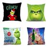 Cozy Grinch 3d Printing Christmas Pillow Case In Super Soft Peach Skin For Festive Sofa Decor