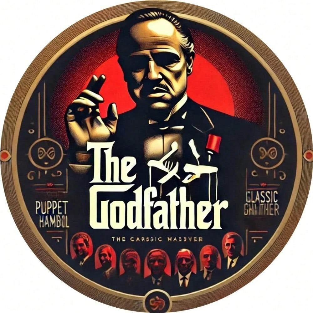 1 st Retro Godfather Blikplaat Wandkunst 8x8 Rond Metalen Bord Duurzaam Cadeau Huis Kantoor Decor
