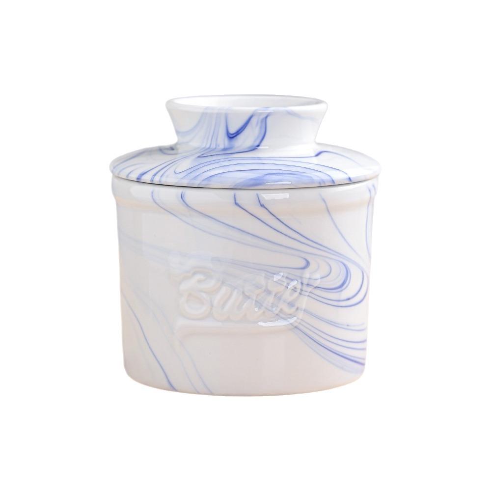 Keep Fresh Ceramic Butter Crock Large Capacity Butter Storage Container Round Butter Box Farmhouse