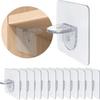 Clear Plastic Adhesive Shelf Brackets for Home and Kitchen - 4 or 8 Pack