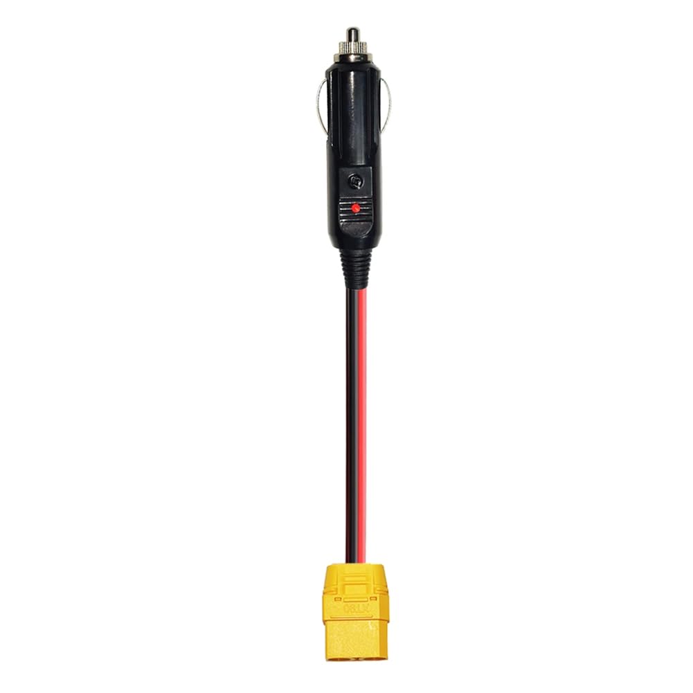 Shufearo Lighter Charger Cable XT90 Female Connector to Car Cigarette Lighter Male Plug for Solar Generator Power Station 14AWG