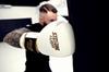 StormCloud Boxing Pro Genuine Leather Boxing Gloves White/Gold 16oz