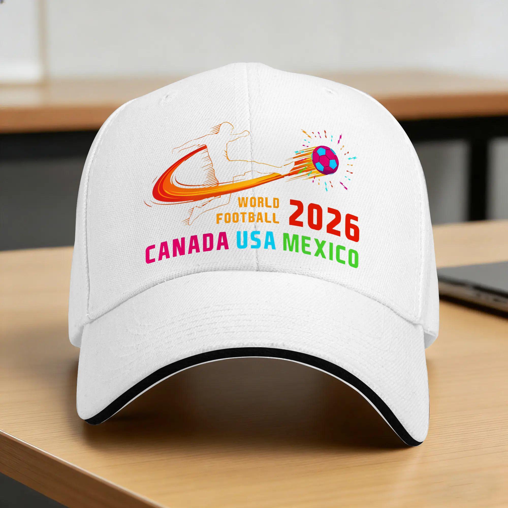 AnimiBIBI cap USA Canada Mexico Soccer Sun Baseball Cap  Spring Stylish Trucker Hat For Unisex Adult Tennis Skate Baseball Caps One Size