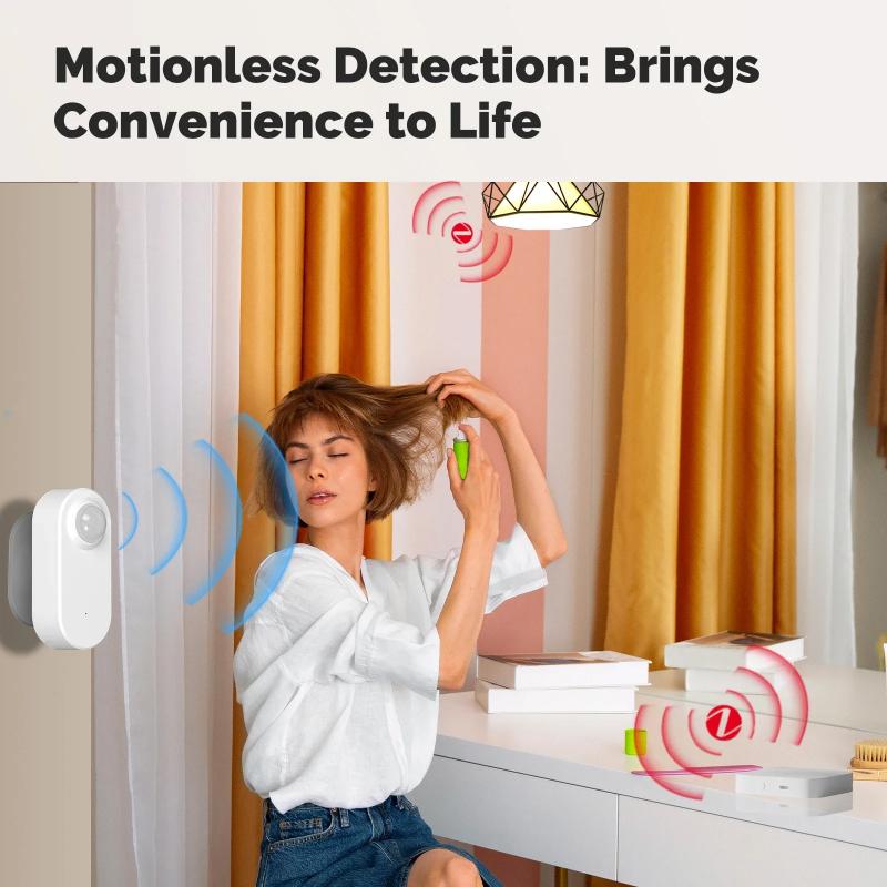 1 Stück MOES Tuya ZigBee Smart Radar 24GHz mmWave Drahtloser Menschliche Anwesenheit PIR Sensor App Fernüberwachung Bewegung & Bewegungslos Erkennung