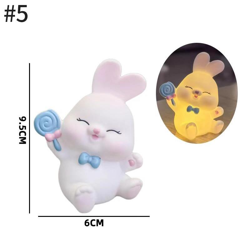 Easter Gifts Cute Bunny Lamp Rabbit Festival Light Ornament Lovely Bunny Lamp Desk Decorations Cartoon Animal Sleeping Light