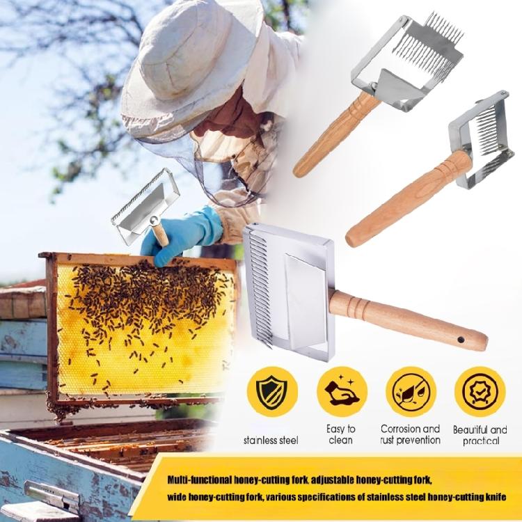 Wooden Handle Cutter Uncapping Scraper Shovel Propolis Scraper Uncapping Fork Beekeeping Equipment