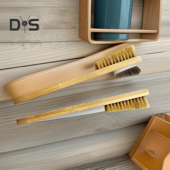 Kletterbürste mit langem Holzgriff, dicken Wildschweinborsten, tragbar, Reinigungswerkzeug für die Kletter- und Boulderbürste im Innen- und Außenbereich