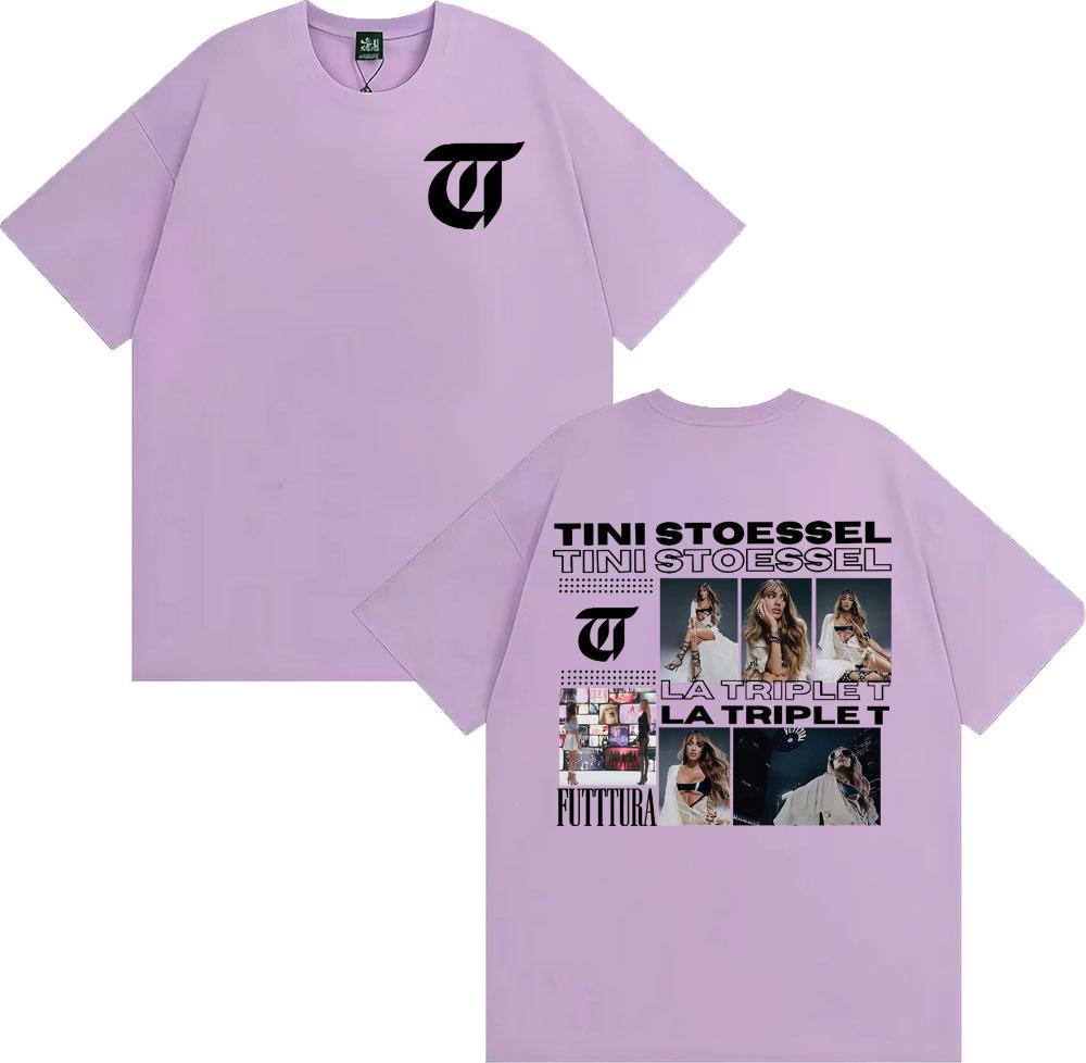 TINI STOESSEL La Triple T Futtura 2025 Tour T Shirts Unisex Women Clothing Fashion Aesthetic Tshirts Casual Comfort Cotton Tshirt