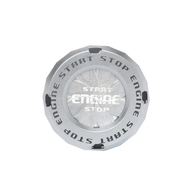 Engine Start Stop Button Cover Translucent Ignition Switch Protection Cap One-key Start Rotating Protective Cover for Most Cars