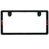 VELENO New Vehicle Inspection Compliant License Plate Frames, 2 Pieces, Piano Black, Dress-Up Front and Rear for Kei and Regular Cars, Stylish Custom