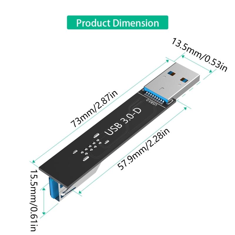 USB3.0 D Expansion Card D Type Male to Female Connector Plug Adapter For Wide Compatibiliy Computer Connection USB3.0-D