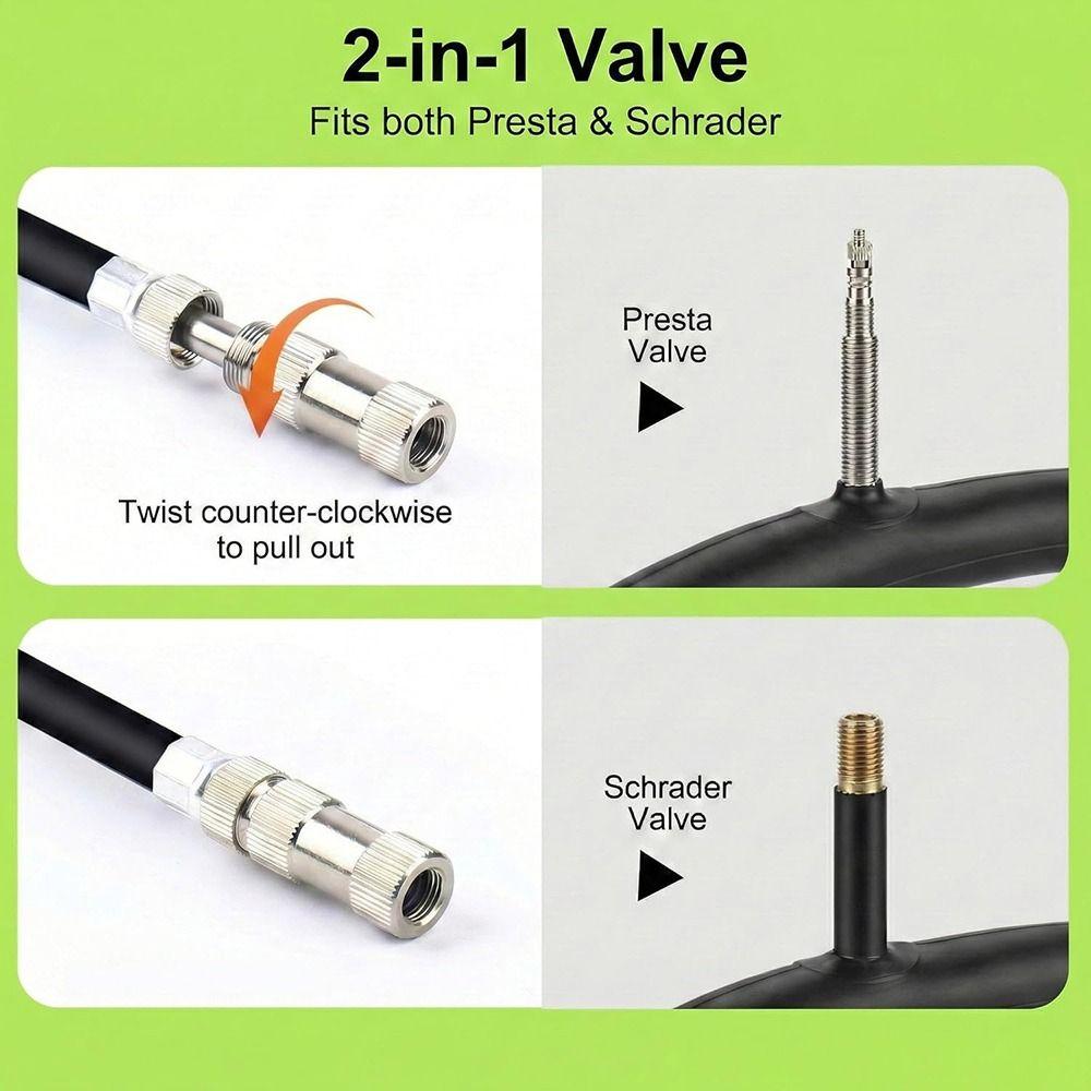 Presta/Schrader Valves Fork Pump Durable High Pressure Pump Portable Mountain Bike Pump MTB