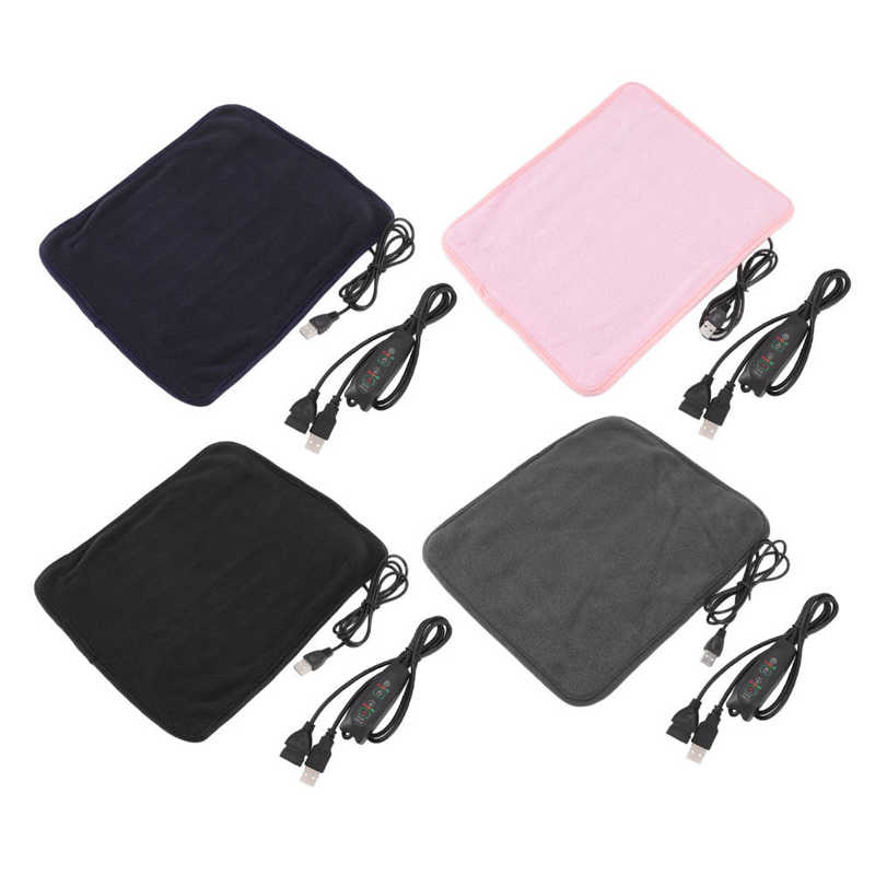 Heated Blanket Mat Portable USB Heating Pad Shoulder Neck Leg Waist Heating Pads With Multi Level Temperature Adjustment Timing