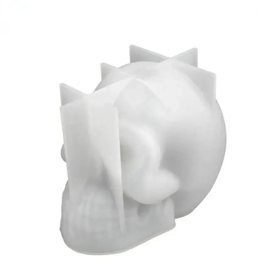 1 Stück Totenkopf Silikonformen 3D Halloween Skelett Kerzenform Schokolade Kuchen Dekorierwerkzeuge Handgemachte Bastelseife Tonform