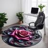 1pc Rose Swirls Chair Carpet for Office, Non-slip, Soft and Durable Office Rug, Perfect for Office Yy260131096