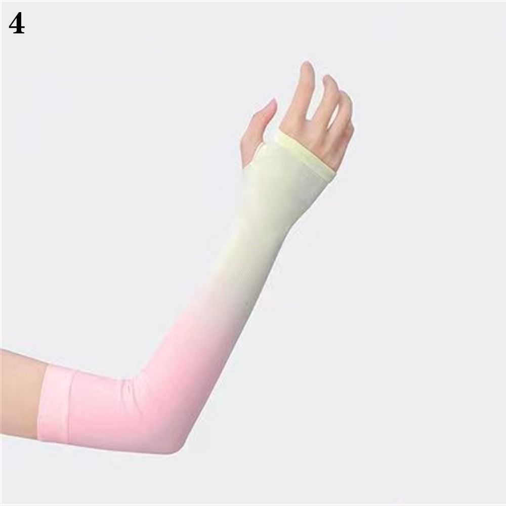 Outdoor Cool Ice Silk Anti-UV Arm Sleeves Elbow Cover Sun Protection